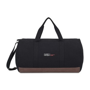 Ivy Recycled Cotton Barrel Duffel - AWARE™ - Black 1 Ivy Recycled Cotton Barrel Duffel - AWARE™ - Black 1