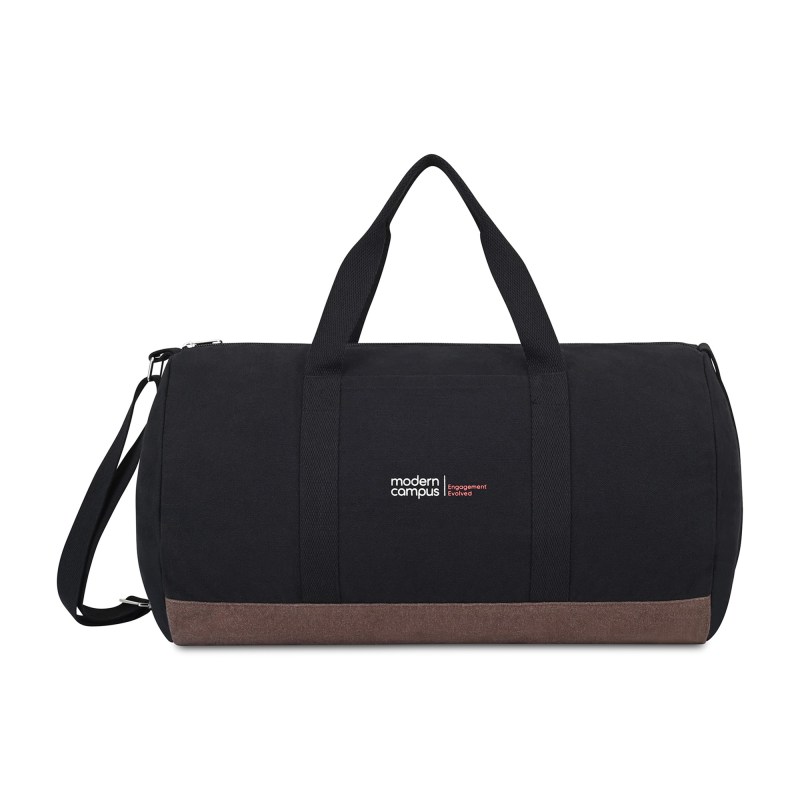 Ivy Recycled Cotton Barrel Duffel - AWARE™ - Black 1 Ivy Recycled Cotton Barrel Duffel - AWARE™ - Black 1
