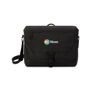 Peak Recycled rPET Laptop Messenger Bag - Black 1 Peak Recycled rPET Laptop Messenger Bag - Black 1