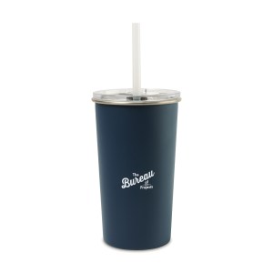 Arlo Classics Stainless Steel Tumbler with Straw - 20 Oz. - Matte Navy 1 Arlo Classics Stainless Steel Tumbler with Straw - 20 Oz. - Matte Navy 1