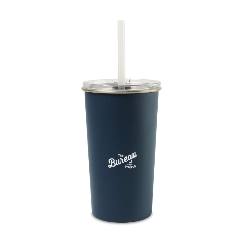 Arlo Classics Stainless Steel Tumbler with Straw - 20 Oz. - Matte Navy 1 Arlo Classics Stainless Steel Tumbler with Straw - 20 Oz. - Matte Navy 1