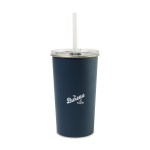 Arlo Classics Stainless Steel Tumbler with Straw - 20 Oz. - Matte Navy 1 Arlo Classics Stainless Steel Tumbler with Straw - 20 Oz. - Matte Navy 1