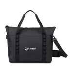 Acadia Recycled rPET Tote Cooler - Black 1 Acadia Recycled rPET Tote Cooler - Black 1