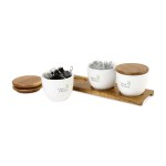 La Cuisine Appetizer Trio Tray - Wood - Alternate La Cuisine Appetizer Trio Tray - Wood - Alternate