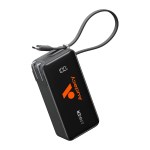 Anker Power Bank (10K, Fusion, Built-In Cable) - Black 1 Anker Power Bank (10K, Fusion, Built-In Cable) - Black 1