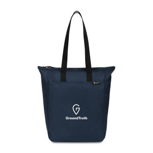 Renew AWARE™ rPET Zippered Tote - Navy 1 Renew AWARE™ rPET Zippered Tote - Navy 1