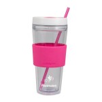 Cool Gear Callisto Chiller Clear Straw Bottle - 24 Oz. - Pink 1 Cool Gear Callisto Chiller Clear Straw Bottle - 24 Oz. - Pink 1