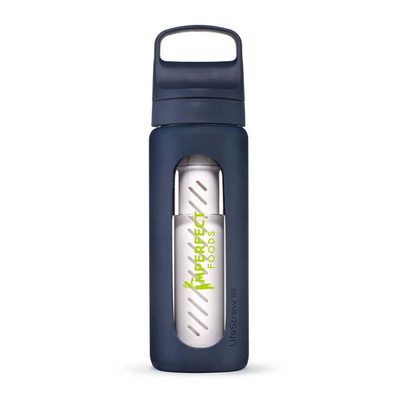 LifeStraw Go Series Bottle - 20 Oz (Glass) - Aegean 1 LifeStraw Go Series Bottle - 20 Oz (Glass) - Aegean 1