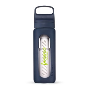 LifeStraw Go Series Bottle - 20 Oz (Glass) - Aegean 1 LifeStraw Go Series Bottle - 20 Oz (Glass) - Aegean 1