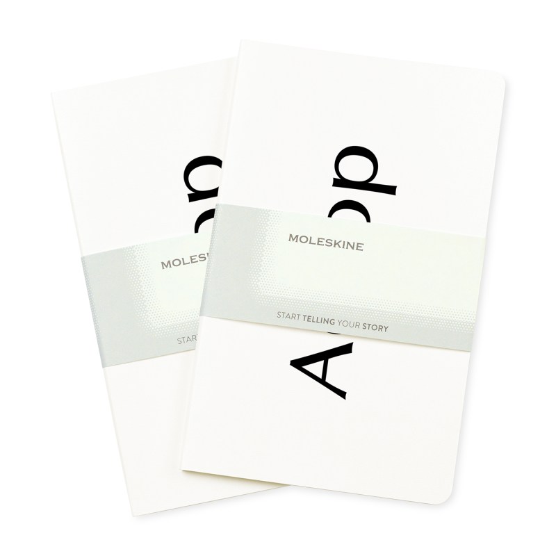 Moleskine® Large Volant 2-Pack - White 1 Moleskine® Large Volant 2-Pack - White 1