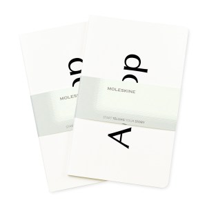 Moleskine® Large Volant 2-Pack - White 1 Moleskine® Large Volant 2-Pack - White 1