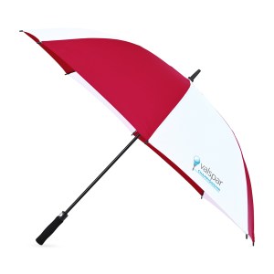 Elements 60" Recycled rPET Auto Open Golf Umbrella - Red-White 1 Elements 60" Recycled rPET Auto Open Golf Umbrella - Red-White 1