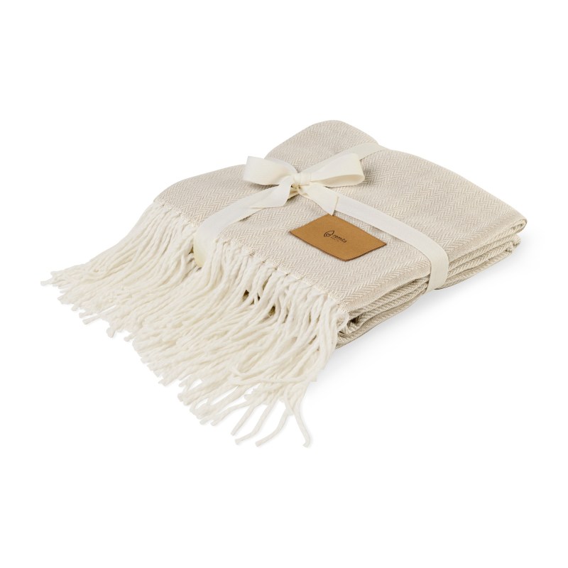 Everlasting Recycled Polyester Throw Blanket - Cream 1 Everlasting Recycled Polyester Throw Blanket - Cream 1