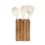 La Cuisine Kitchen Canister with Utensils - Wood - Alternate La Cuisine Kitchen Canister with Utensils - Wood - Alternate