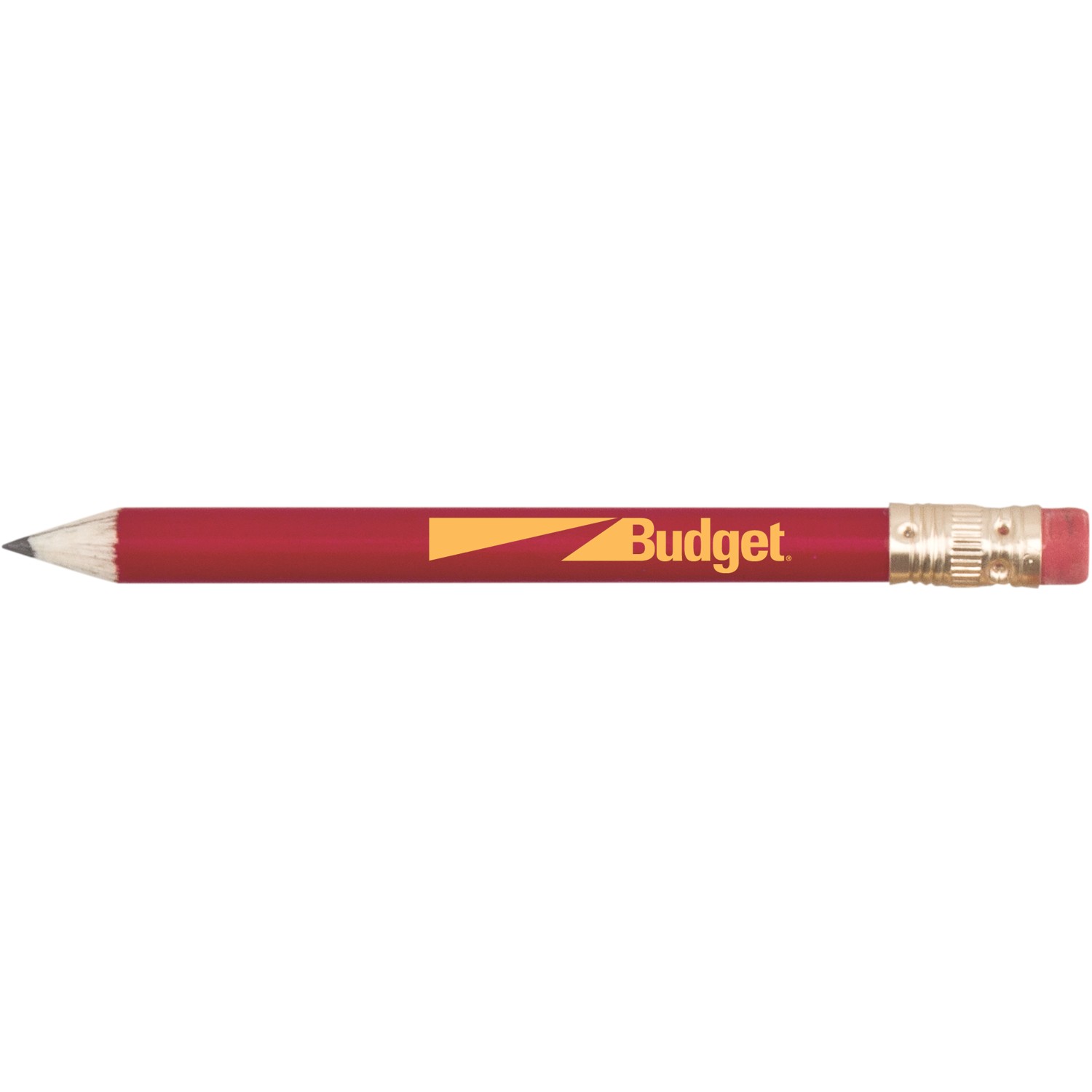 Round Wooden Golf Pencil With Eraser 1