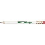 Round Wooden Golf Pencil With Eraser - Red Round Wooden Golf Pencil With Eraser - Red