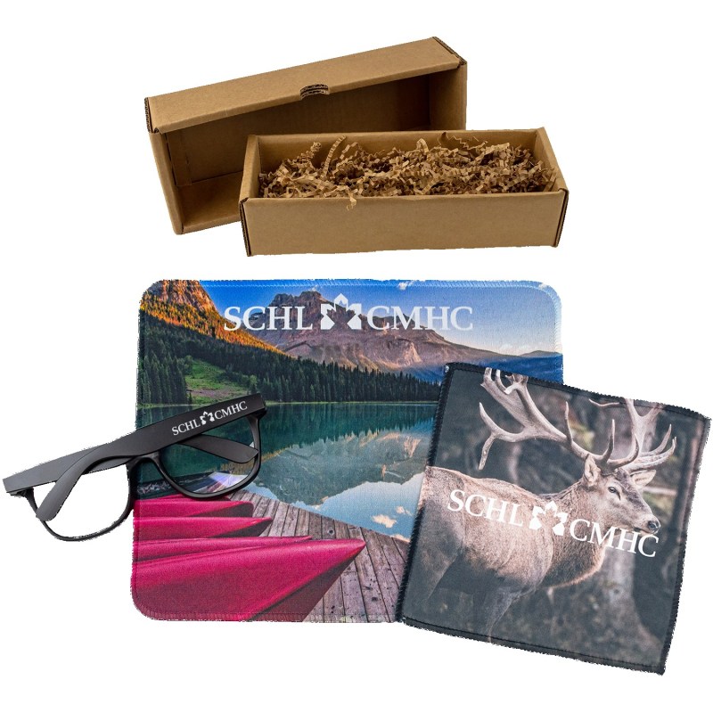 Desk Essentials Kit with Blue Light Glasses, Mousepad & Cleaning Cloth 1 Desk Essentials Kit with Blue Light Glasses, Mousepad & Cleaning Cloth 1