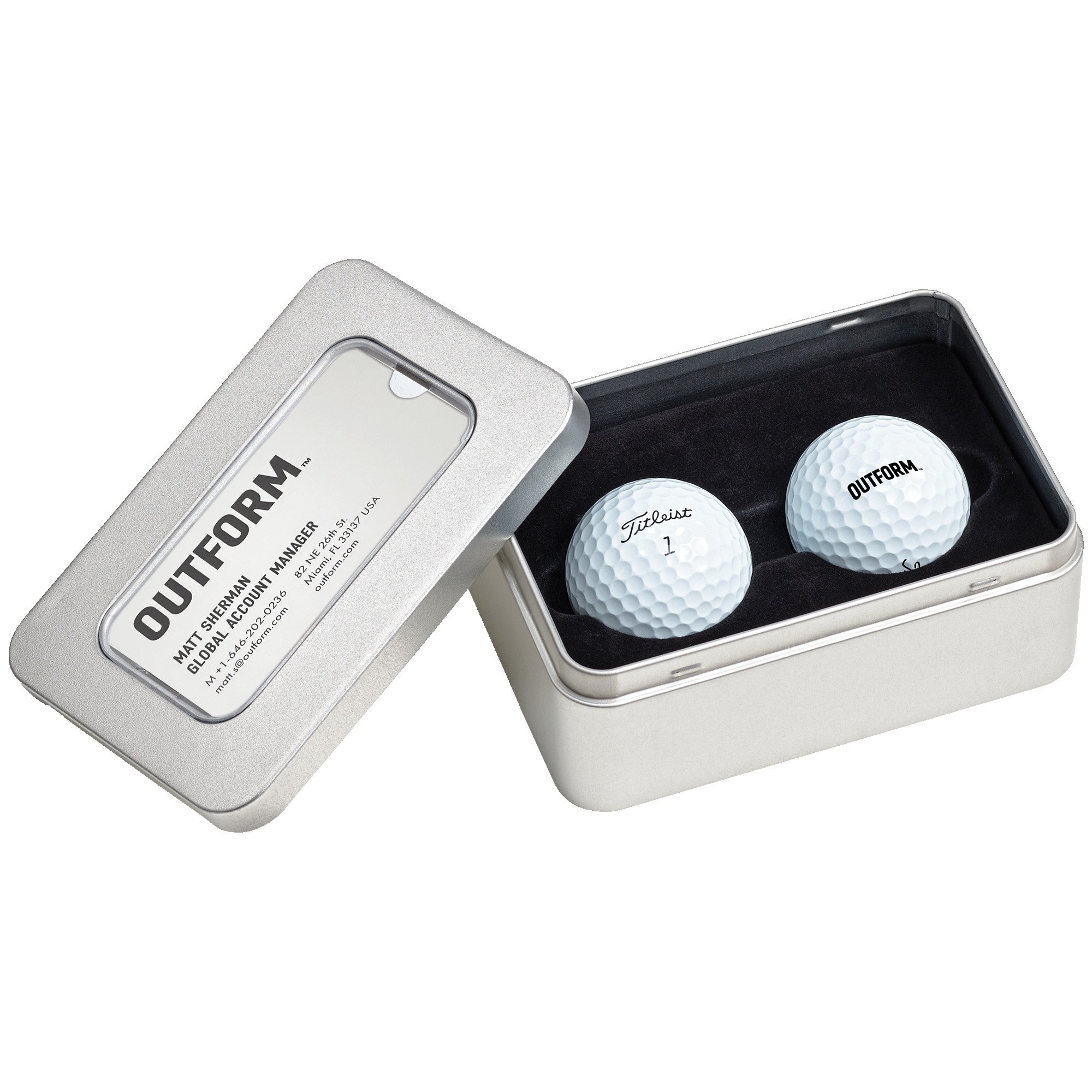 Titleist Business Card Tin w/Pro V1 Golf Balls 1 Titleist Business Card Tin w/Pro V1 Golf Balls 1