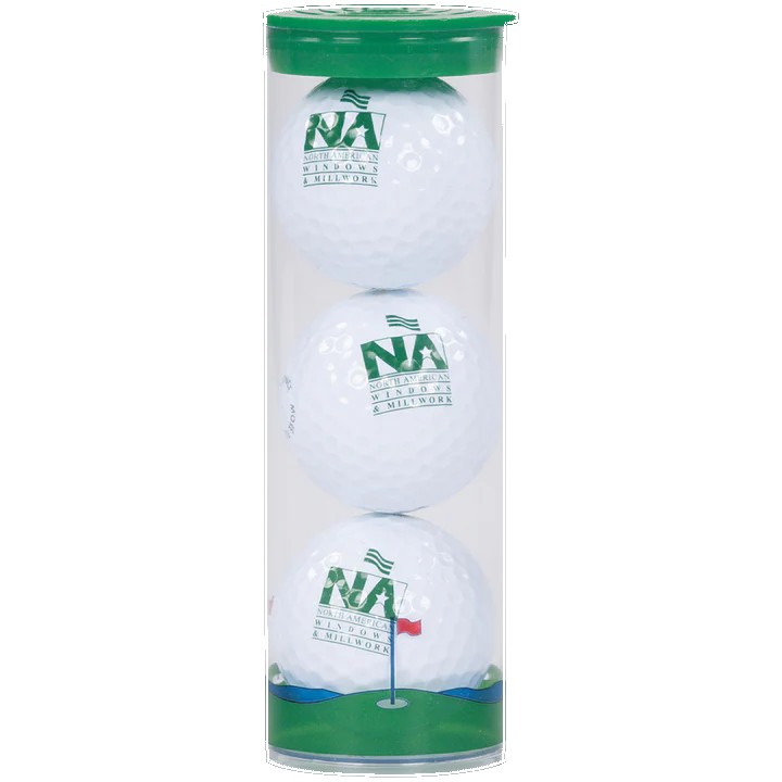 3 Ball Clear Tube with Titleist Golf Balls 1 3 Ball Clear Tube with Titleist Golf Balls 1