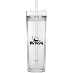 16 Oz Tube Tumbler With Straw 2 16 Oz Tube Tumbler With Straw 2