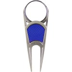 Lite Touch Divot Tool - Matte Nickel Blue Grip Lite Touch Divot Tool - Matte Nickel Blue Grip