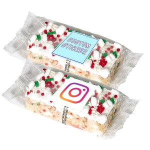 2" X 4" Handmade Marshmallow Crispy Rice Bar, Individually Wrapped With Custom Sticker 1 2" X 4" Handmade Marshmallow Crispy Rice Bar, Individually Wrapped With Custom Sticker 1