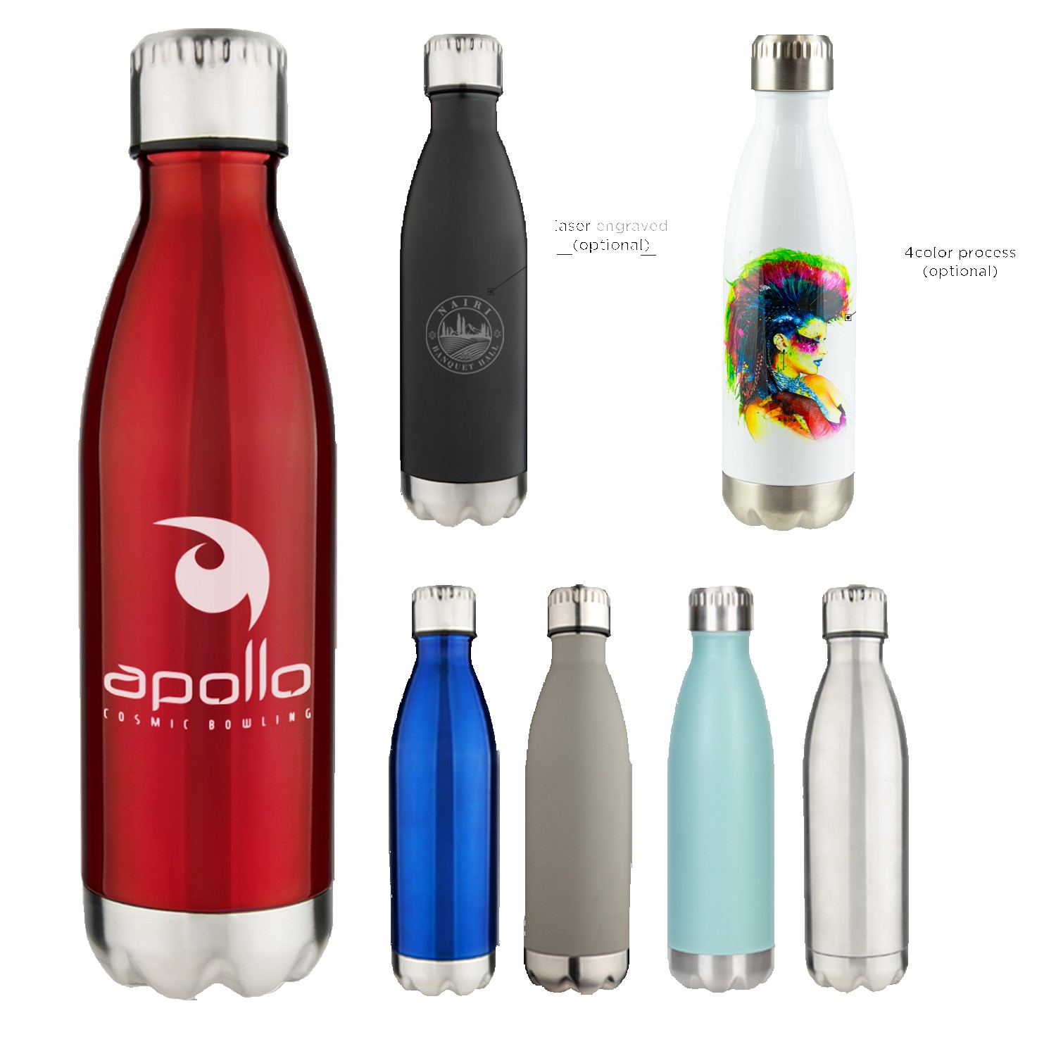 17 Oz Double Wall Stainless Vacuum Water Bottle 1