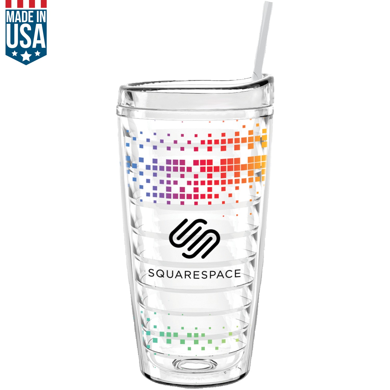 16 Oz Made In The U.S.A Tumbler W/ Lid & Straw 1