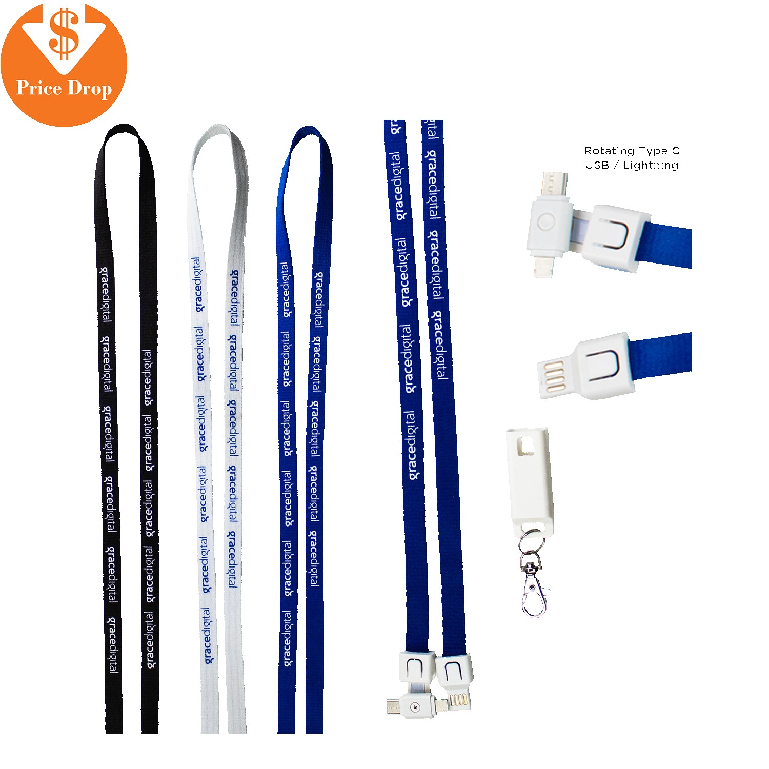 3-In-1 Usb Charging Cable Lanyard 1