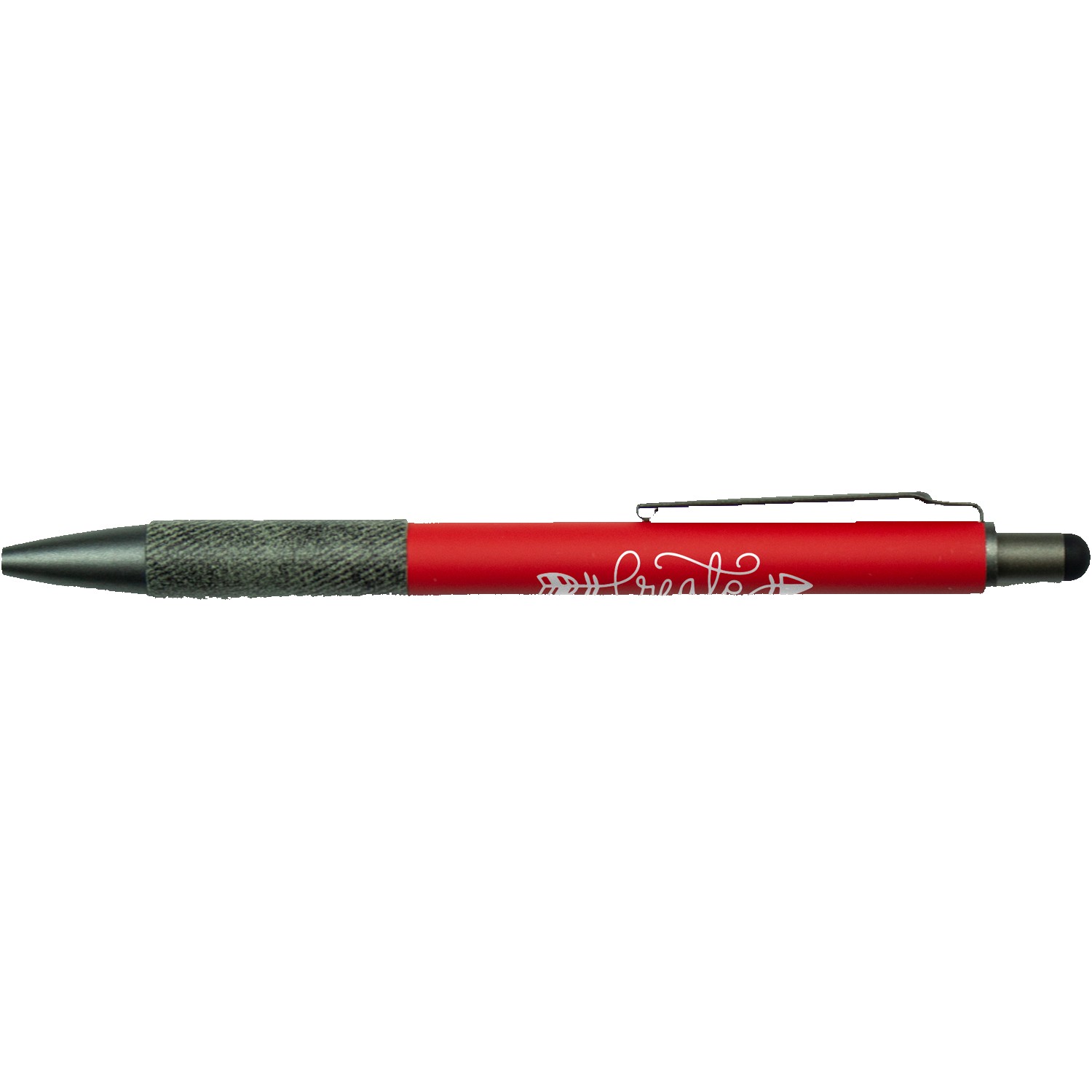 Soft Touch Aluminum Stylus Pen W/ Paper Grip 1