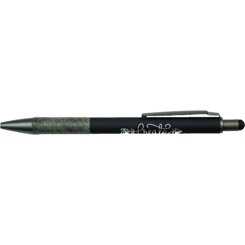 Soft Touch Aluminum Stylus Pen W/ Paper Grip 1 Soft Touch Aluminum Stylus Pen W/ Paper Grip 1
