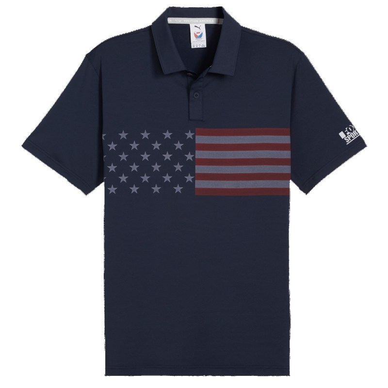 Puma Volition Mens Flag Stripe Polo 2 Puma Volition Mens Flag Stripe Polo 2