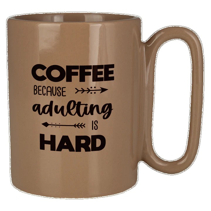 Retro 11 Oz Ceramic Mug With Large Handle 1