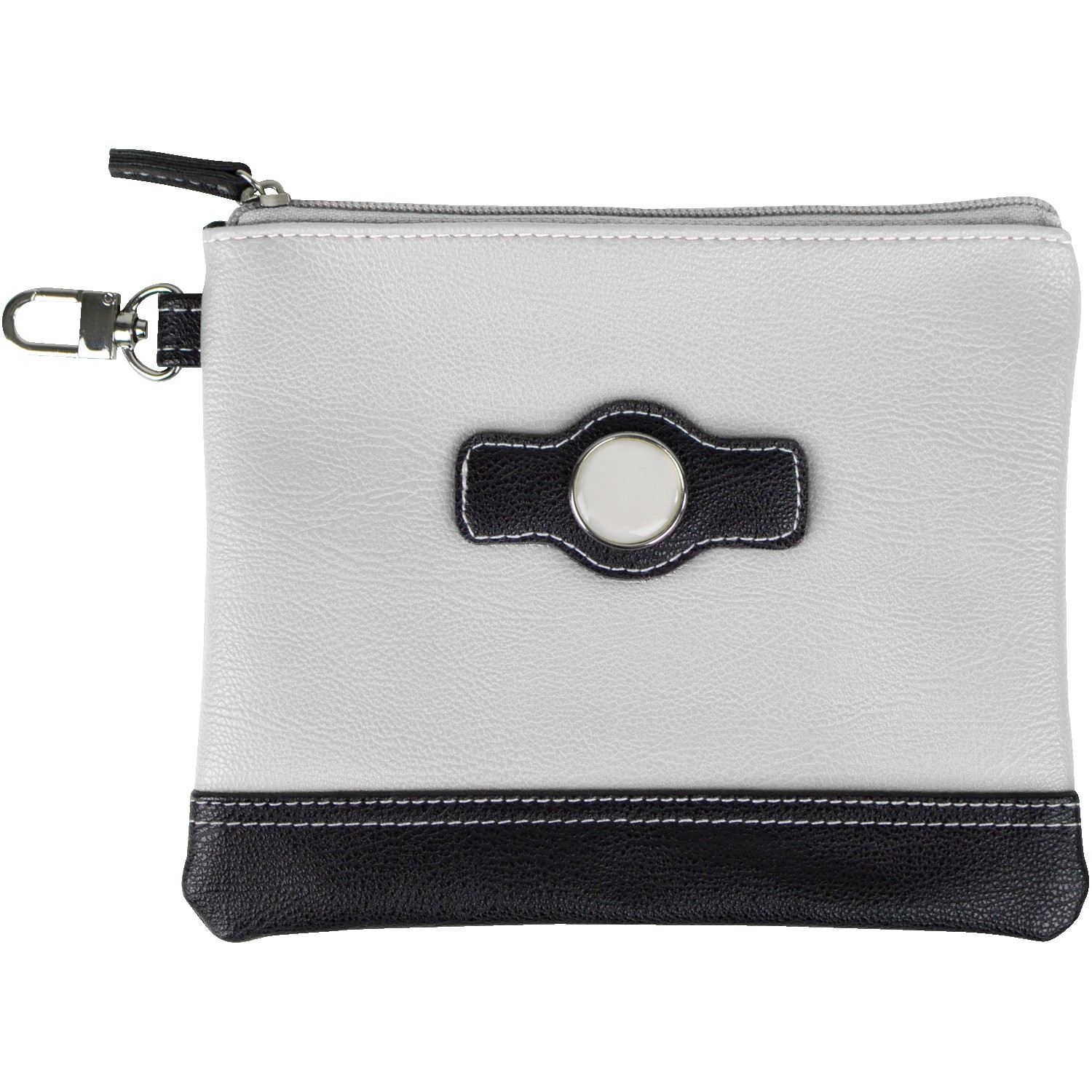 Two Tone Zipper Valuables Pouch 1