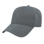 C A Perforated Polyester Cap - Gray C A Perforated Polyester Cap - Gray