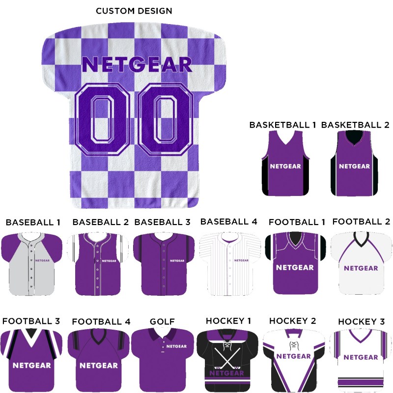 22" X 23" Jersey Shaped Fitness Towel 1 22" X 23" Jersey Shaped Fitness Towel 1