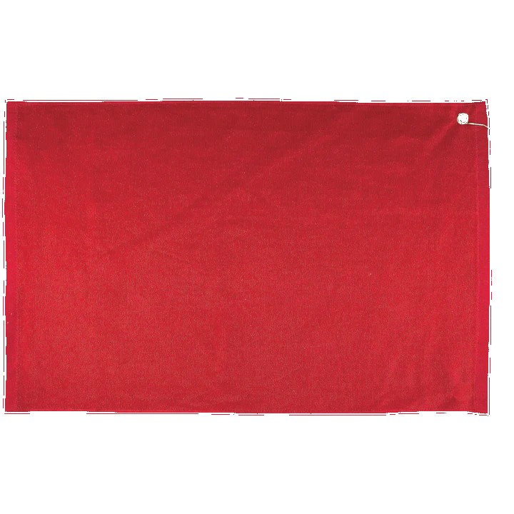 16" X 25" RPET Hemmed Golf Towel with Hook & Grommet 1