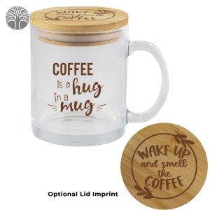 Cozy 11oz Glass Mug/Bamboo Lid 1 Cozy 11oz Glass Mug/Bamboo Lid 1