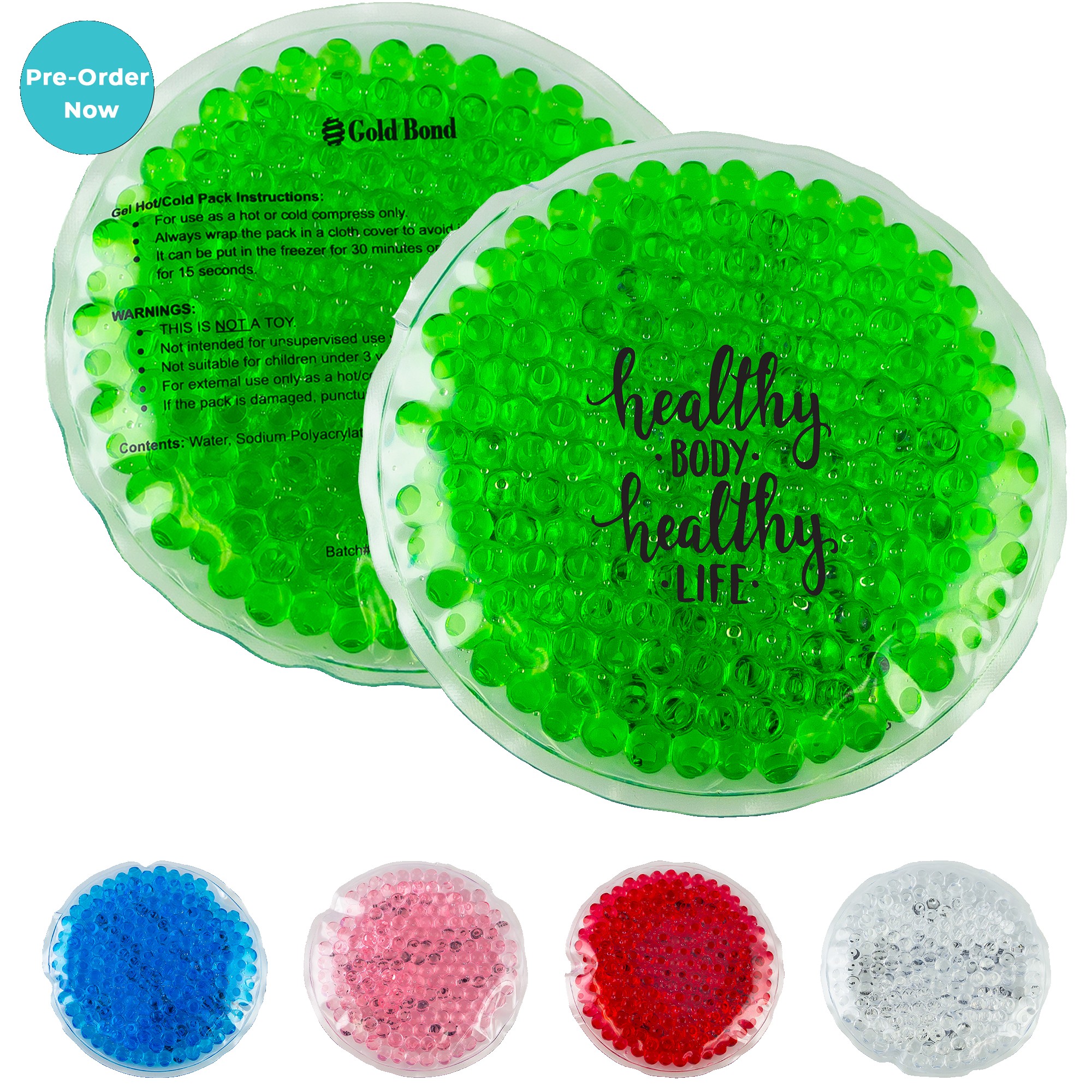 Glacier Small Round Gel Beads Hot/Cold Pack 1