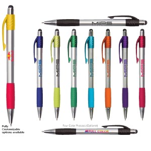 Premium Silver Stylus Pen with Metallic Accents 1 Premium Silver Stylus Pen with Metallic Accents 1