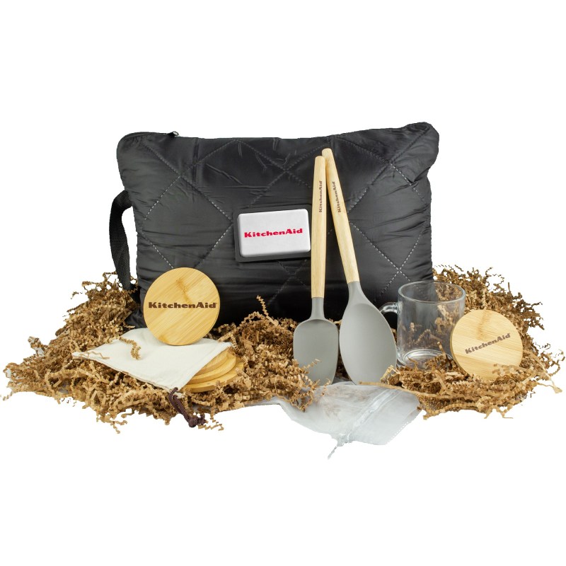 Self-Care Gift Set with Pillow Blanket, Glass Mug & Kitchen Tools 1 Self-Care Gift Set with Pillow Blanket, Glass Mug & Kitchen Tools 1