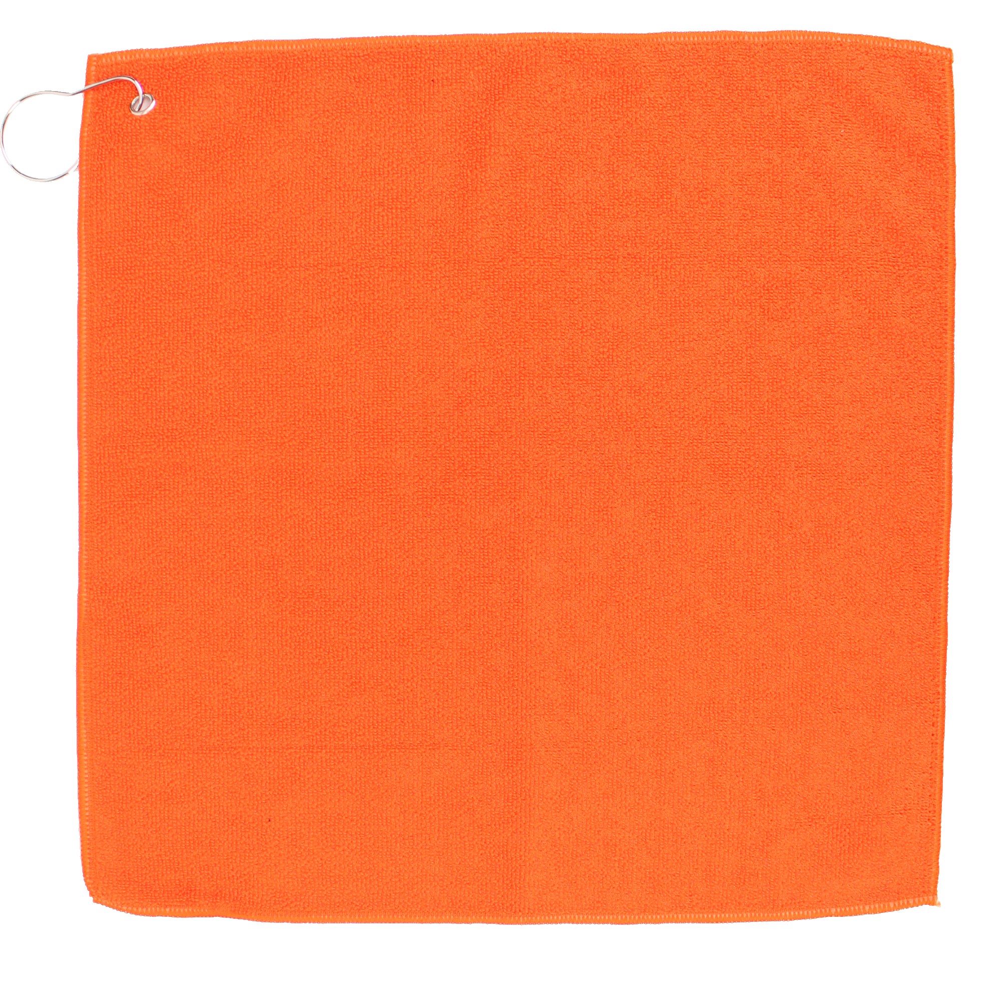 15" X 15" RPET Hemmed Golf Towel with Hook & Grommet 1