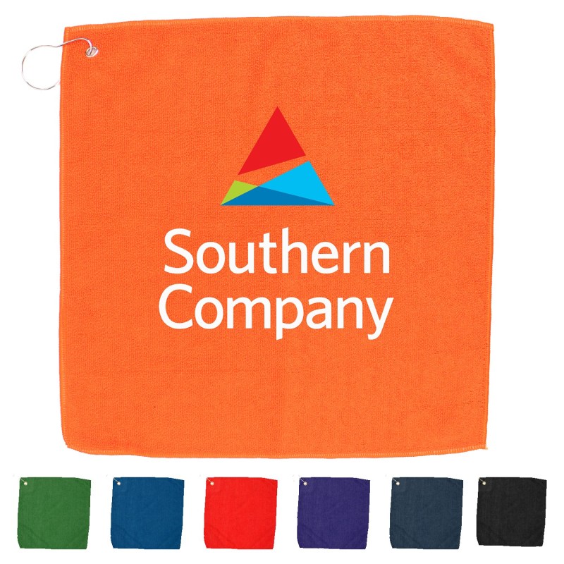 15" X 15" RPET Hemmed Golf Towel with Hook & Grommet 1 15" X 15" RPET Hemmed Golf Towel with Hook & Grommet 1