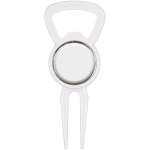 Bottle Opener Tool With Ball Marker - White Bottle Opener Tool With Ball Marker - White
