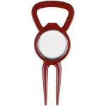 Bottle Opener Tool With Ball Marker - Red Bottle Opener Tool With Ball Marker - Red