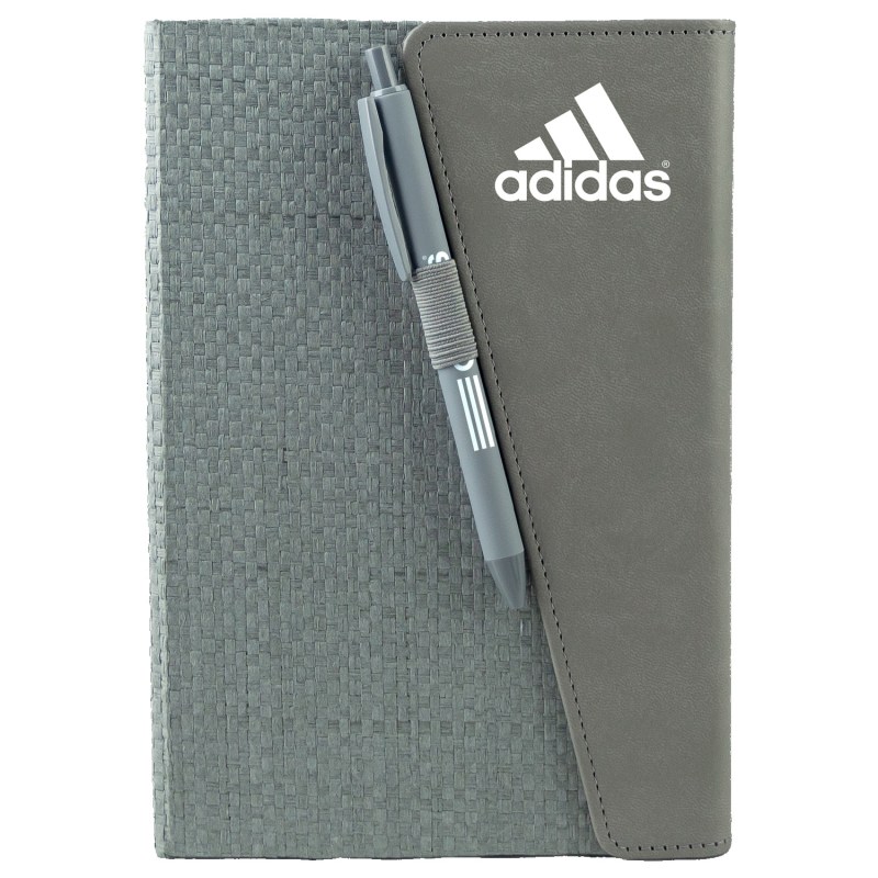 Textured Notebook & Soft-Touch Pen Set with Magnetic Closure and Silk Bookmark 1 Textured Notebook & Soft-Touch Pen Set with Magnetic Closure and Silk Bookmark 1