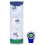 Clear Tube with 3 Bridgestone Treo Golf Balls and a Hat Clip with magnetic ball marker 1 Clear Tube with 3 Bridgestone Treo Golf Balls and a Hat Clip with magnetic ball marker 1