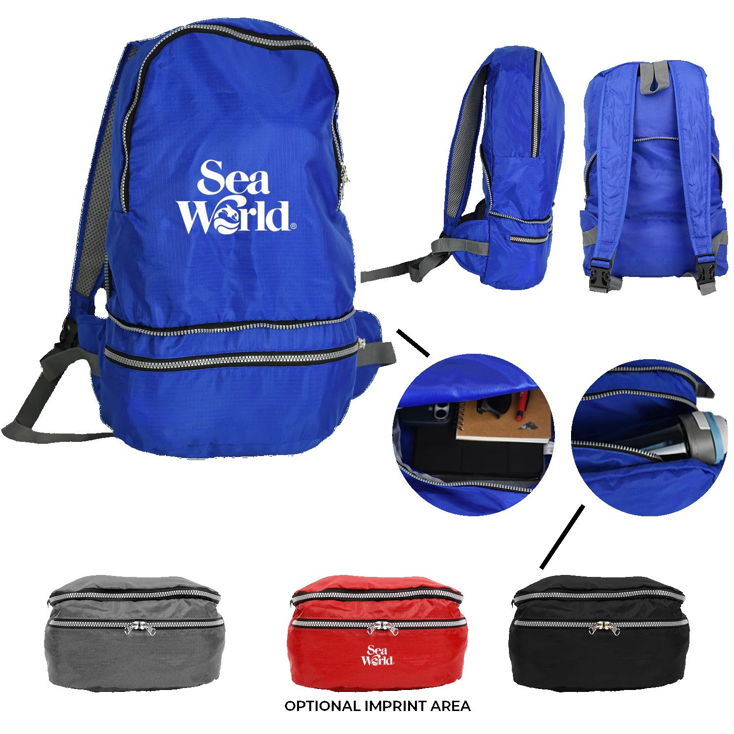 Recycled 2-in-1 Backpack & Waist Pack 1