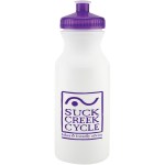 20 Oz Bike Water Bottle Factory Direct - White/Black 20 Oz Bike Water Bottle Factory Direct - White/Black