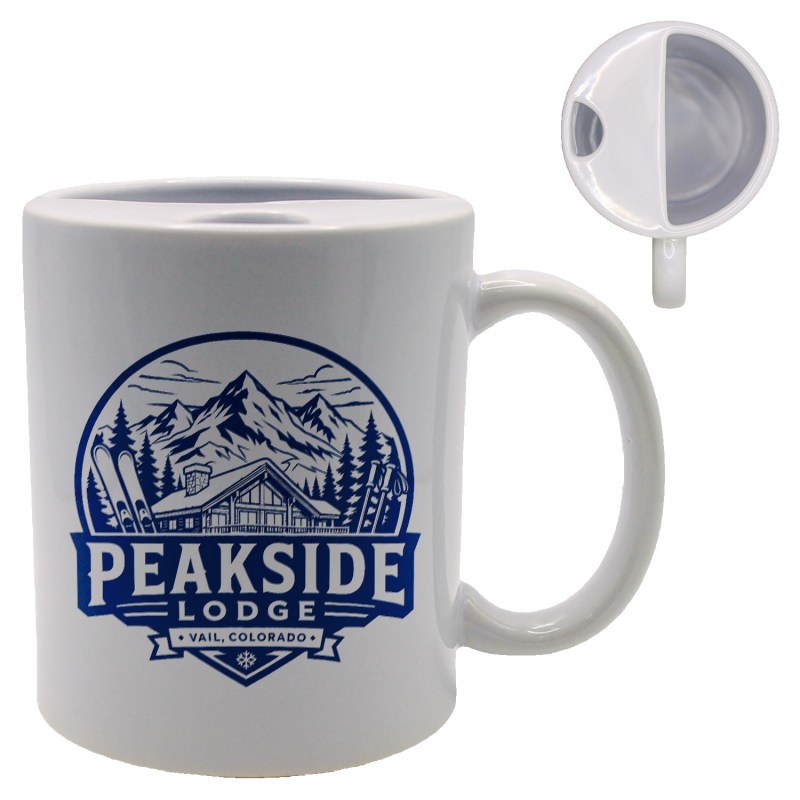 11 oz Ceramic Mug with Splash Guard 1 11 oz Ceramic Mug with Splash Guard 1